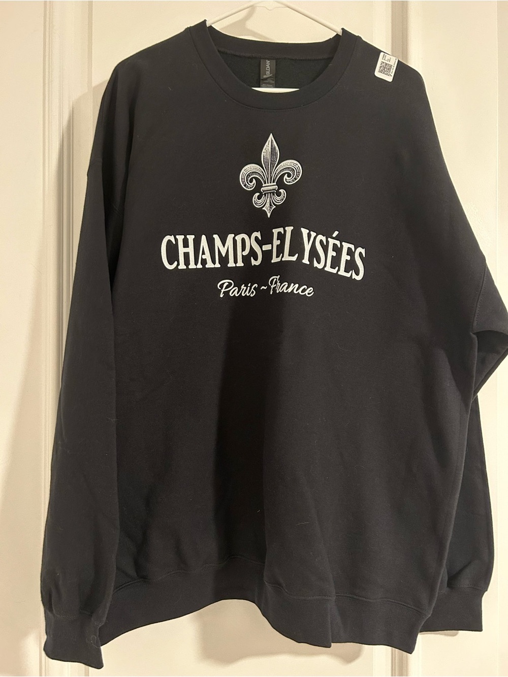 Champs-Élysées Paris Graphic Crewneck Sweatshirt - Black
